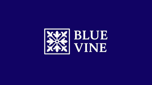 Blue Vine logo on a dark blue background